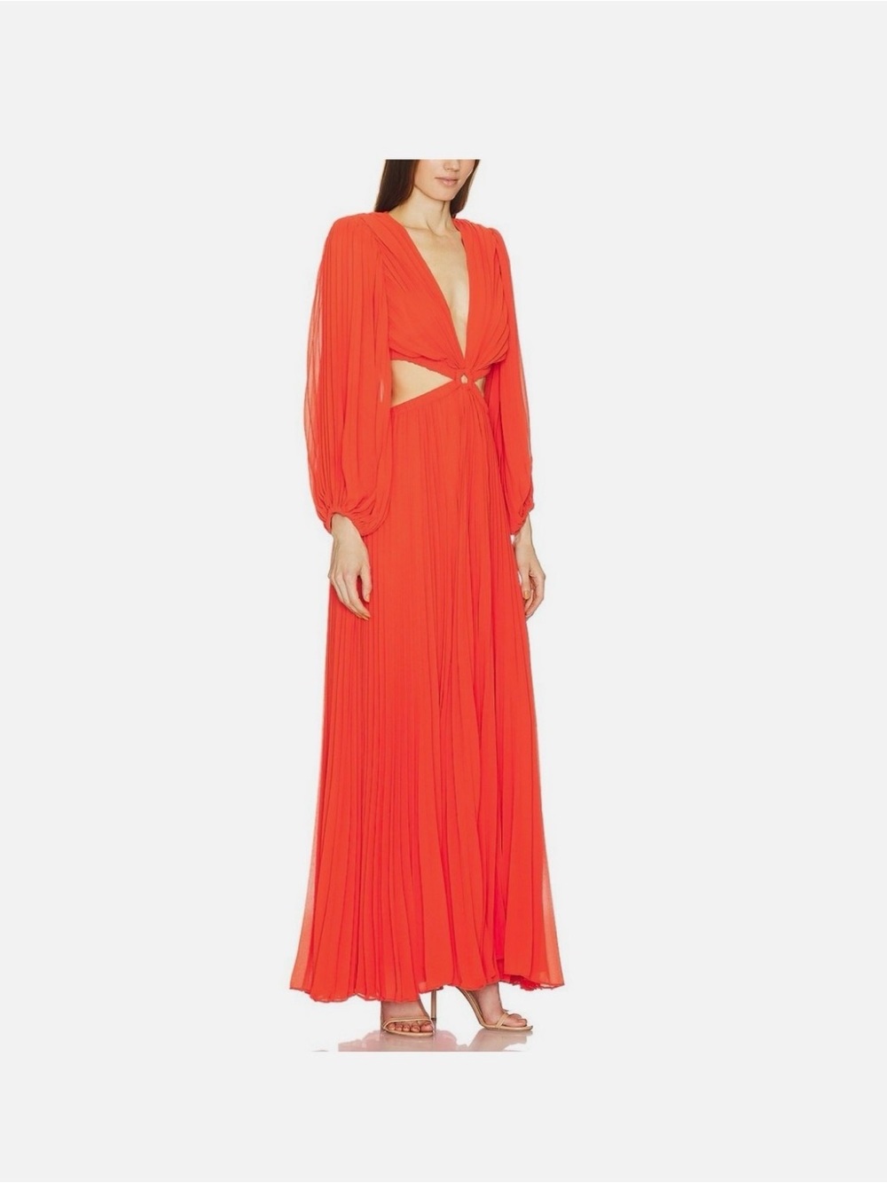 Michael Costello x REVOLVE Red Pleated Maxi Dress